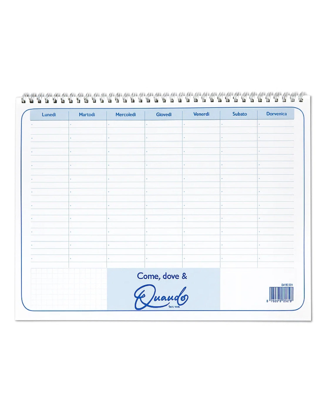 Planning Spiralato Perpetuo Non Datato Quando 50cm