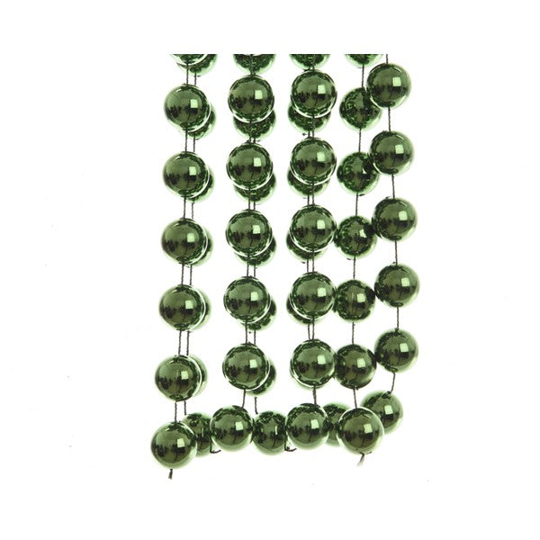 Addobbo Albero Di Natale Collana Di Perle Verde Militare 270cm