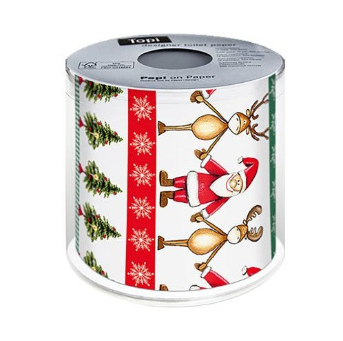 Carta Igienica 200 Strappi Natale Decorata Babbo E Renne