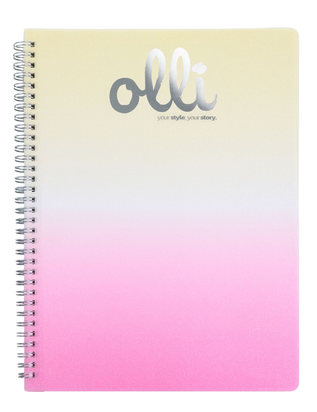 Maxi Quaderno Spiralato Glitter Rainbow PPL 70ff 70gr A4 Olli