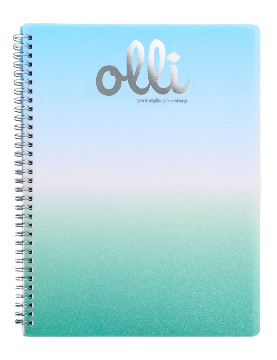 Maxi Quaderno Spiralato Glitter Rainbow PPL 70ff 70gr A4 Olli