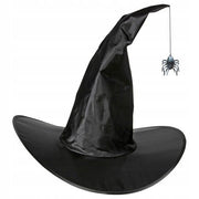 Cappello Halloween Da Strega Modellabile In Satin Con Ragno Accessori Halloween