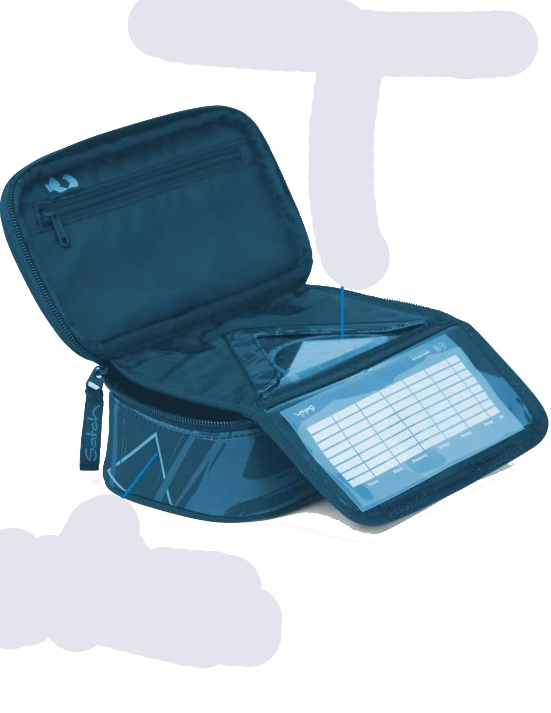 Satch Astuccio Portapenne Extra Doppio Scomparto Purple Laser