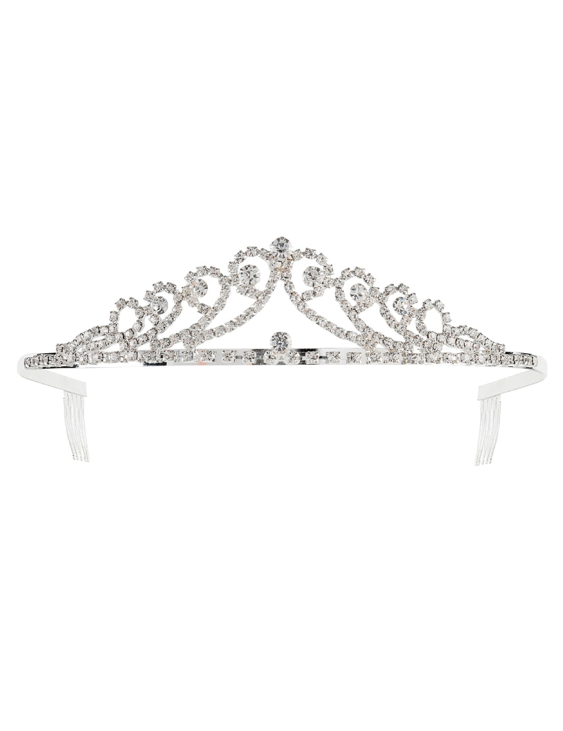 Diadema Principessa Argento Con Strass