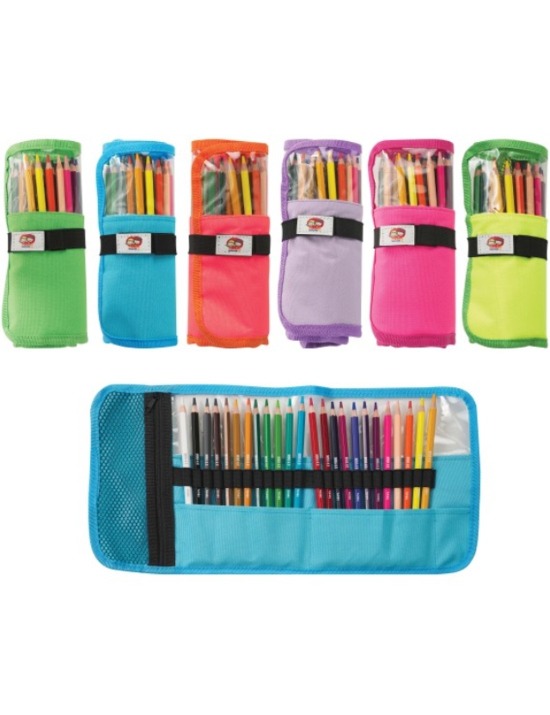Rotolo Con Pastelli Matite Colorate Lily & Roll Memotak Joy Kukajoy 24pz