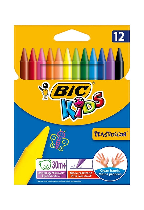 Plastidecor Pastelli A Cera BIC Kids 12 Colori