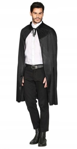 Mantello Nero 110cm Accessori Halloween E Carnevale