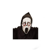 Fantasma Che Urla Con Occhi Sanguinanti Cappuccio Maschera Halloween