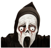 Maschera Halloween Con Cappuccio Fantasma Ululante Con Occhi Sanguinanti