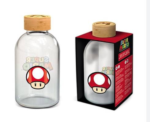 Borraccia in Vetro Borosilicato 620ml Super Mario