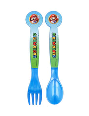 Set Posate Per Bambini Cucchiaio E Forchetta Super Mario