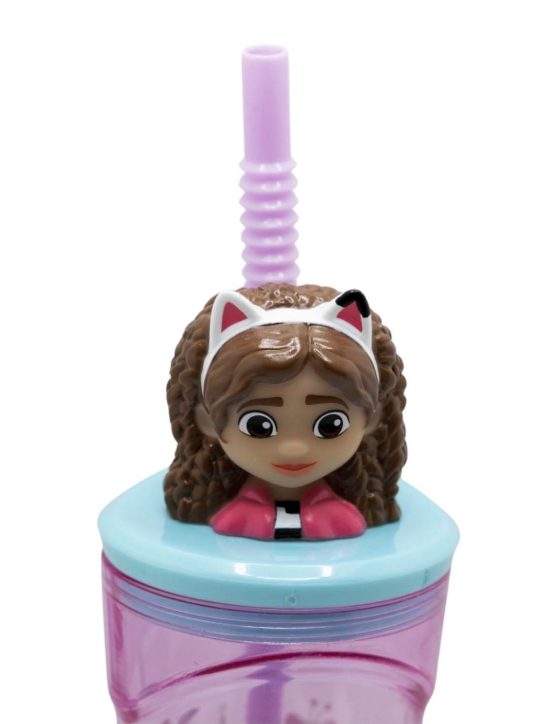 Bicchiere Borraccia Con Cannuccia Gabby's Dollhouse 3D 360ml