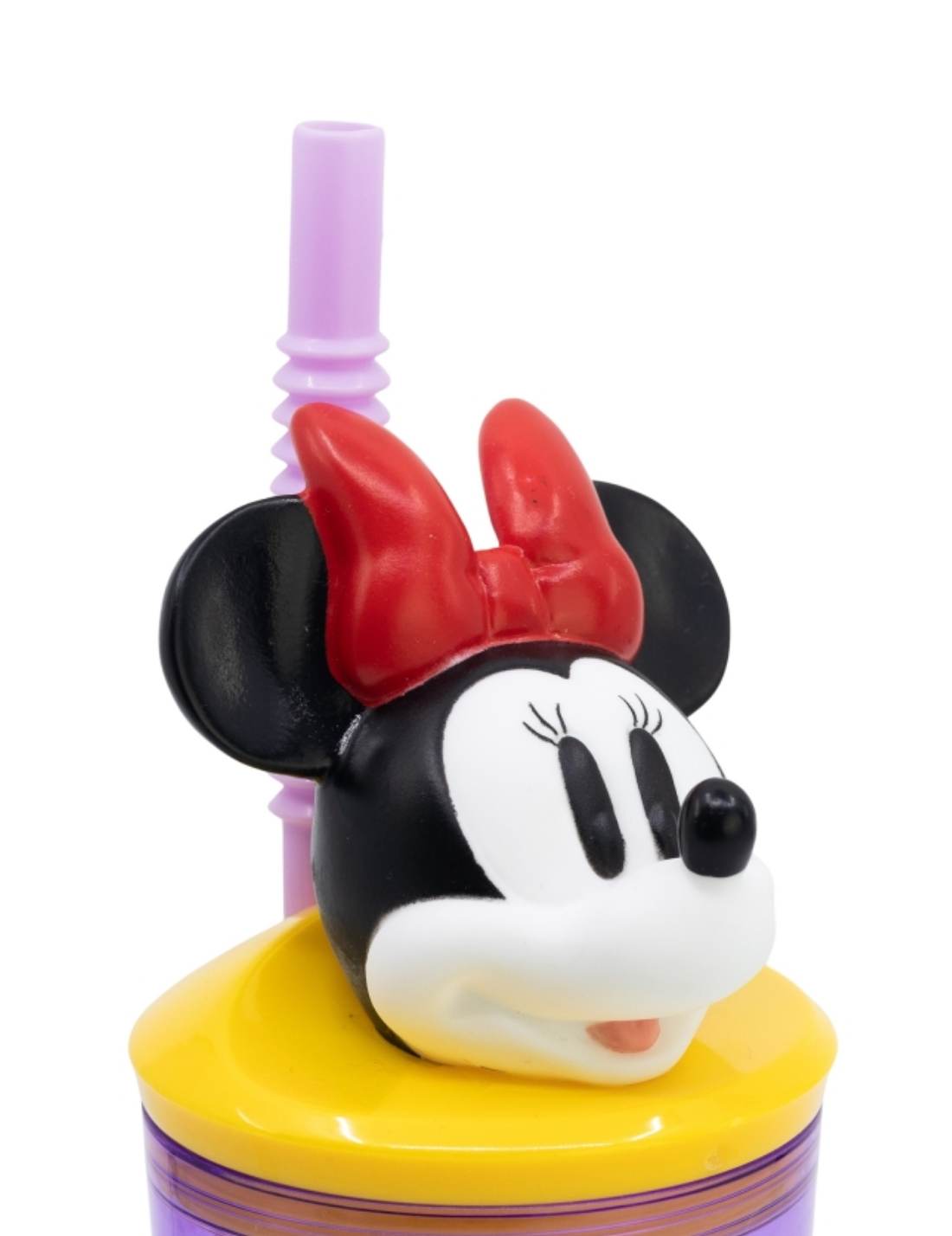 Bicchiere Borraccia Con Cannuccia Disney Minnie Mouse 3D 360ml