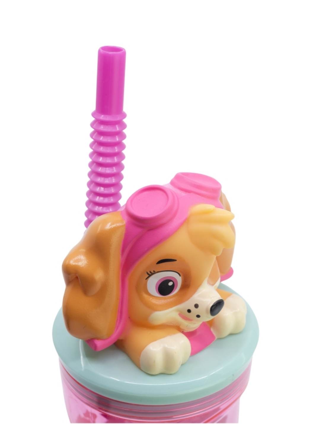 Bicchiere Borraccia Con Cannuccia Paw Patrol 3D 360ml