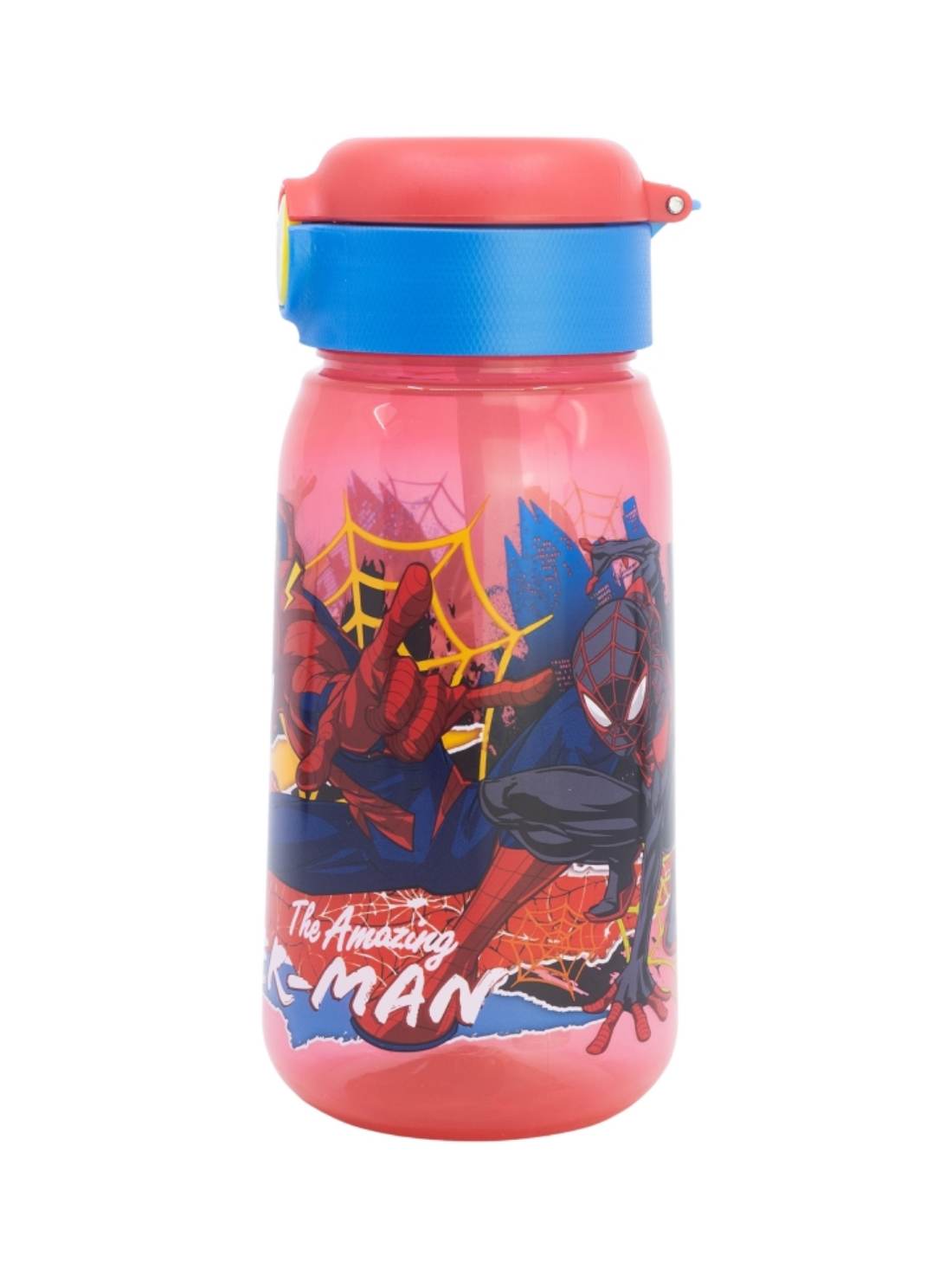 Borraccia A Scatto Con Cannuccia Marvel Spiderman 510ml