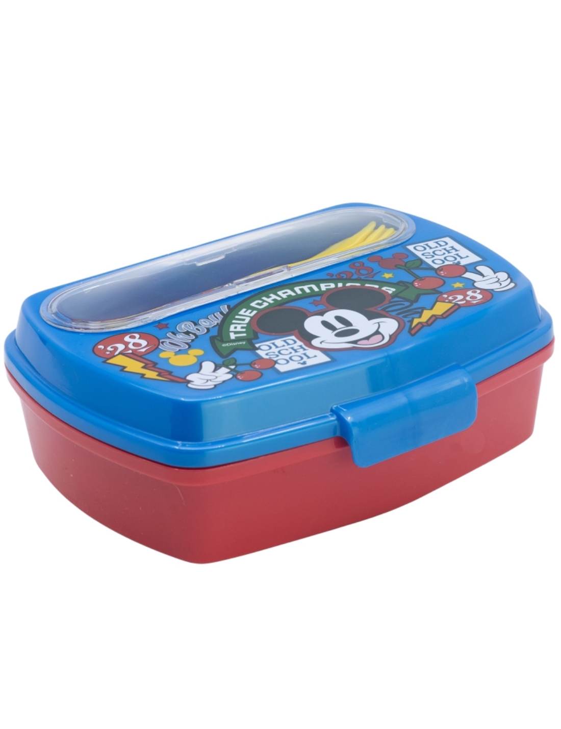 Porta Pranzo In Plastica Con Posate Topolino 17cm