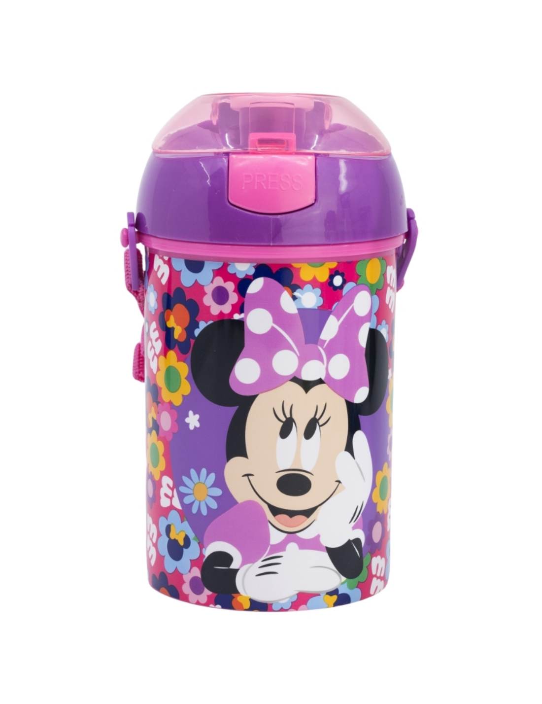 Borraccia A Scatto Con Cannuccia Disney Minnie Mouse 450ml
