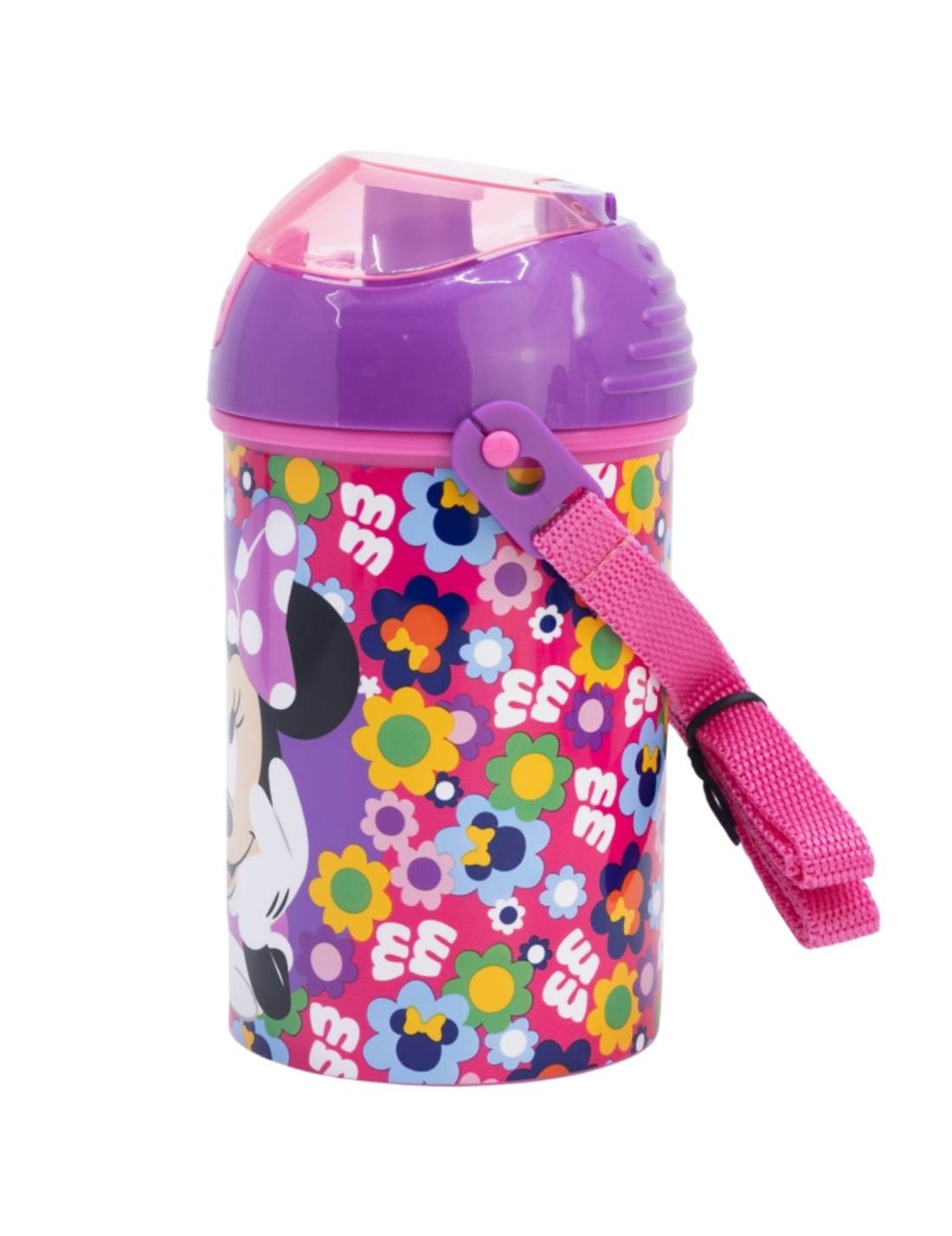Borraccia A Scatto Con Cannuccia Disney Minnie Mouse 450ml