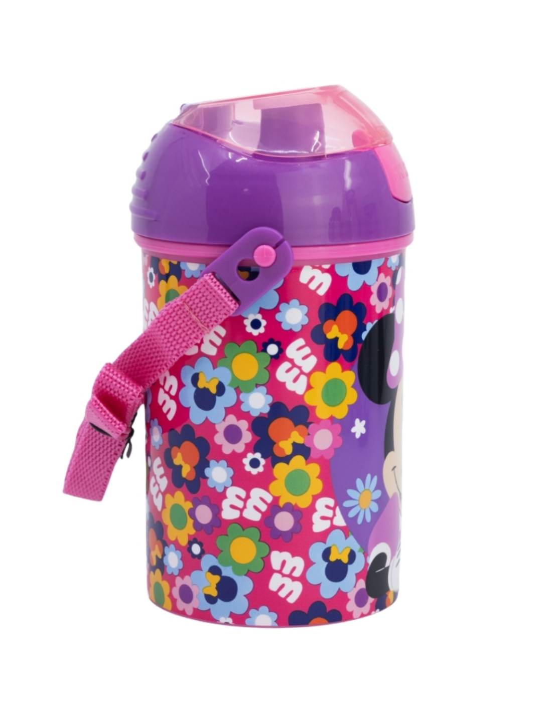 Borraccia A Scatto Con Cannuccia Disney Minnie Mouse 450ml