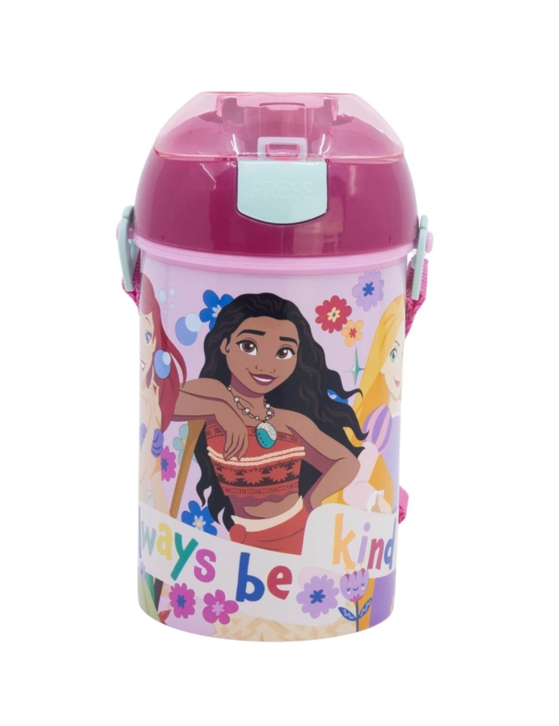 Borraccia A Scatto Con Cannuccia Disney Principesse 450ml