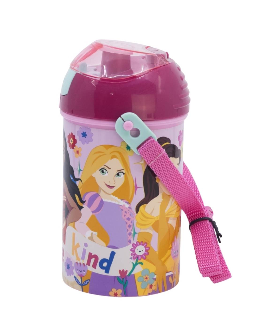 Borraccia A Scatto Con Cannuccia Disney Principesse 450ml
