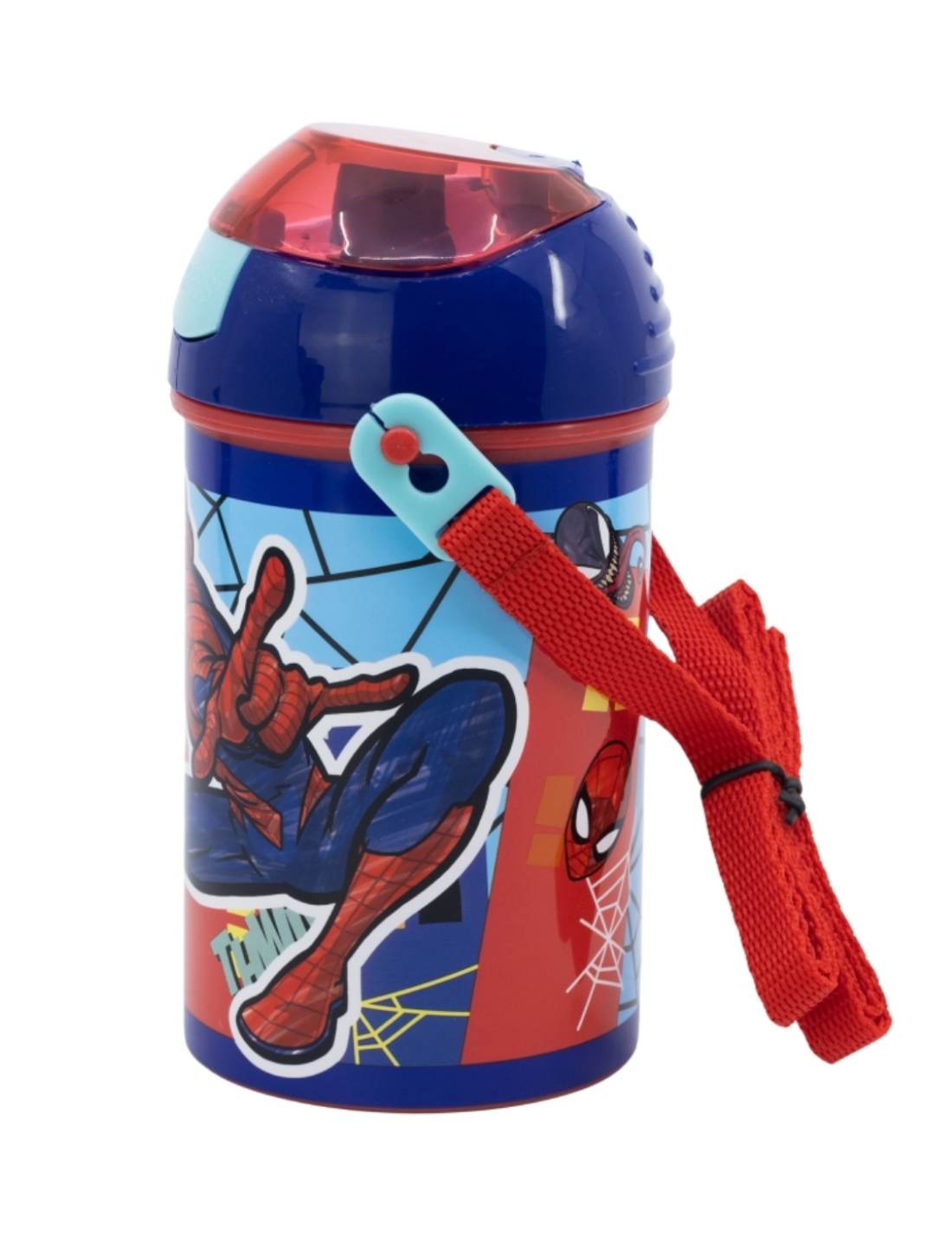 Borraccia A Scatto Con Cannuccia Marvel Spiderman 450ml