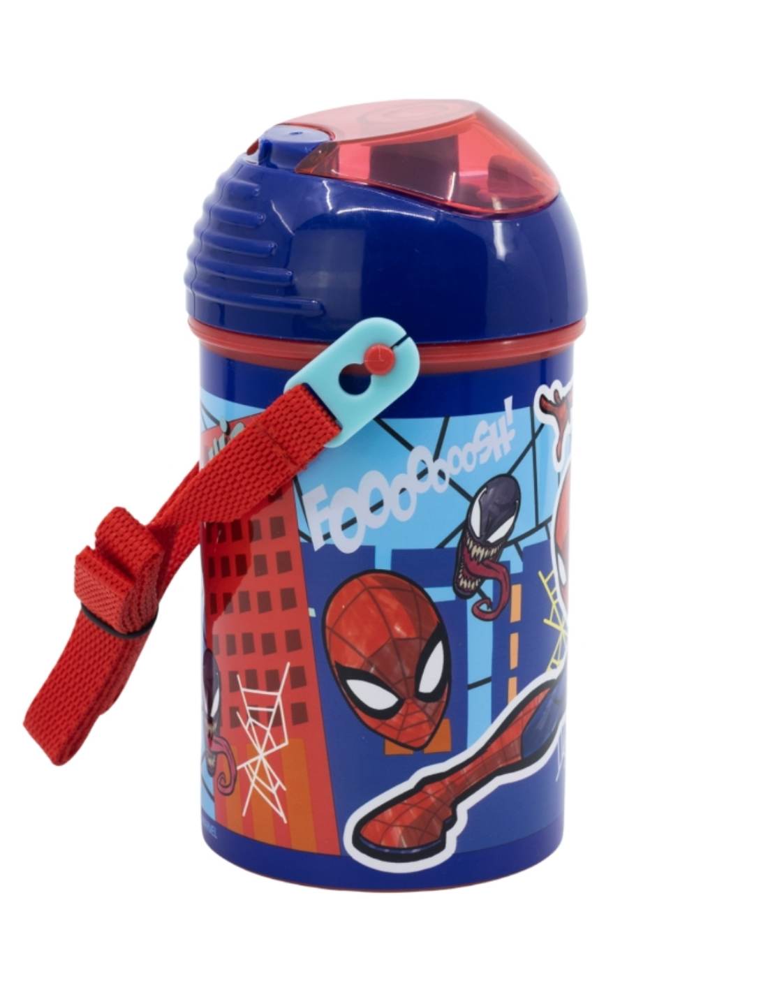 Borraccia A Scatto Con Cannuccia Marvel Spiderman 450ml