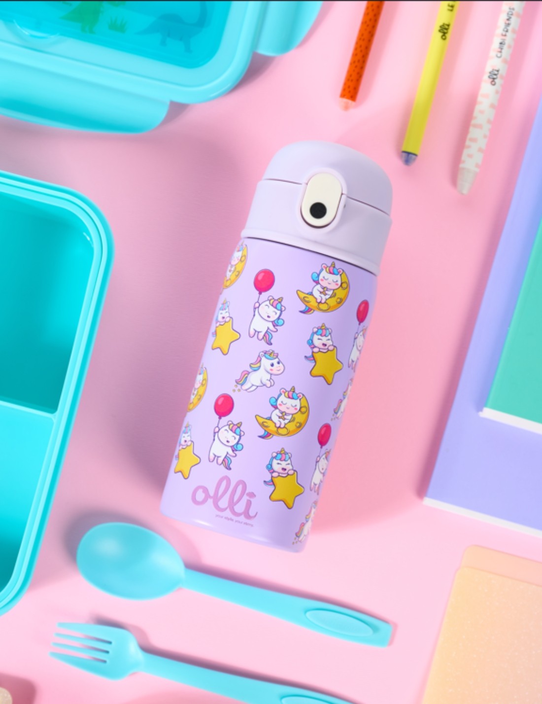Borraccia Termica In Acciaio Inox Unicorn Olli Kids 350ml