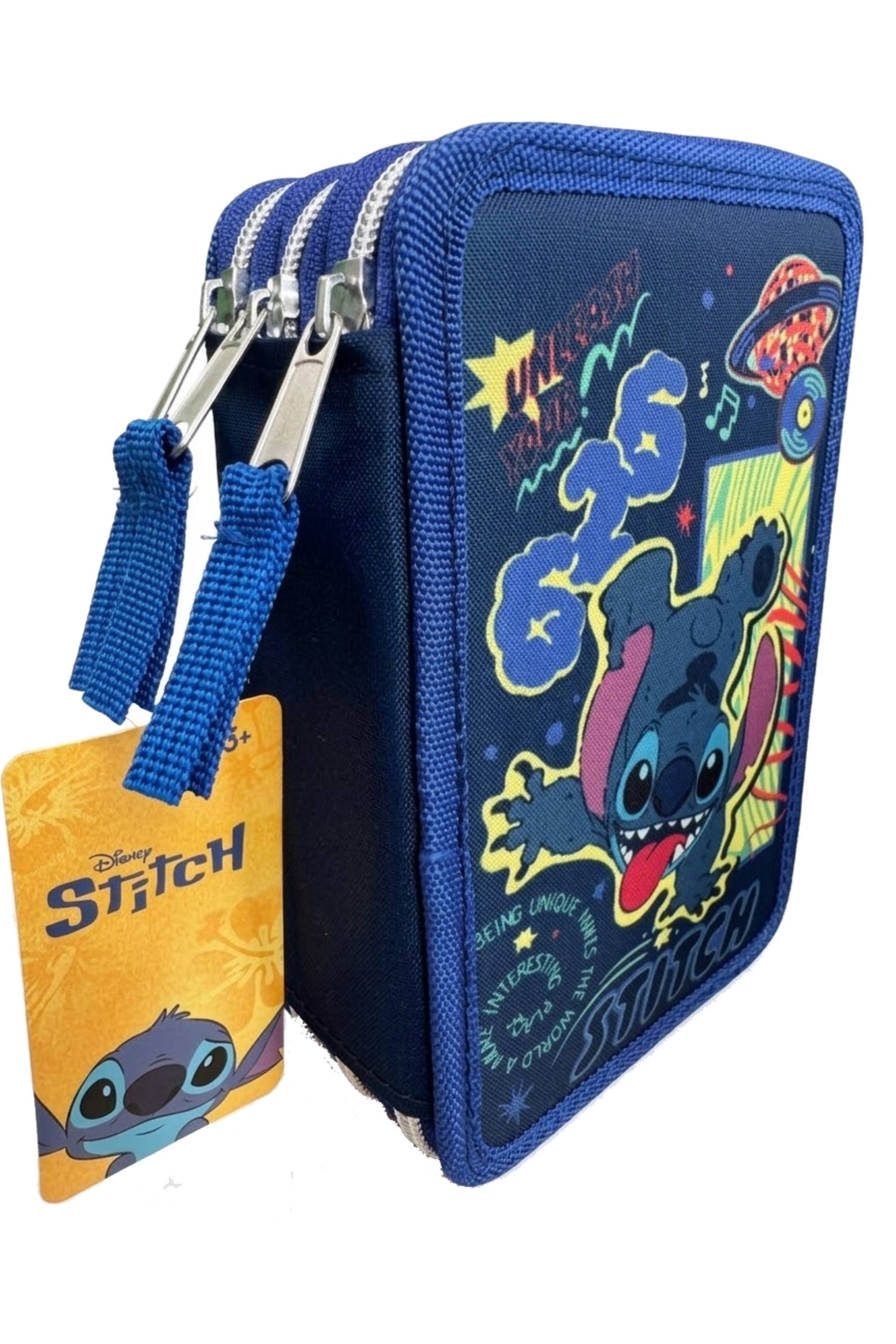 Astuccio Completo 3 Zip Giotto Disney Stitch