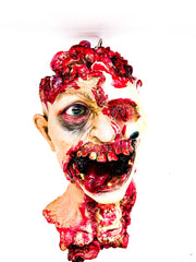 Testa Da Zombie Mozzata Insanguinata 30cm Ornamenti Halloween