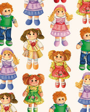Foglio di Carta Tassotti 70x100cm Fantasia Bambole 85gr