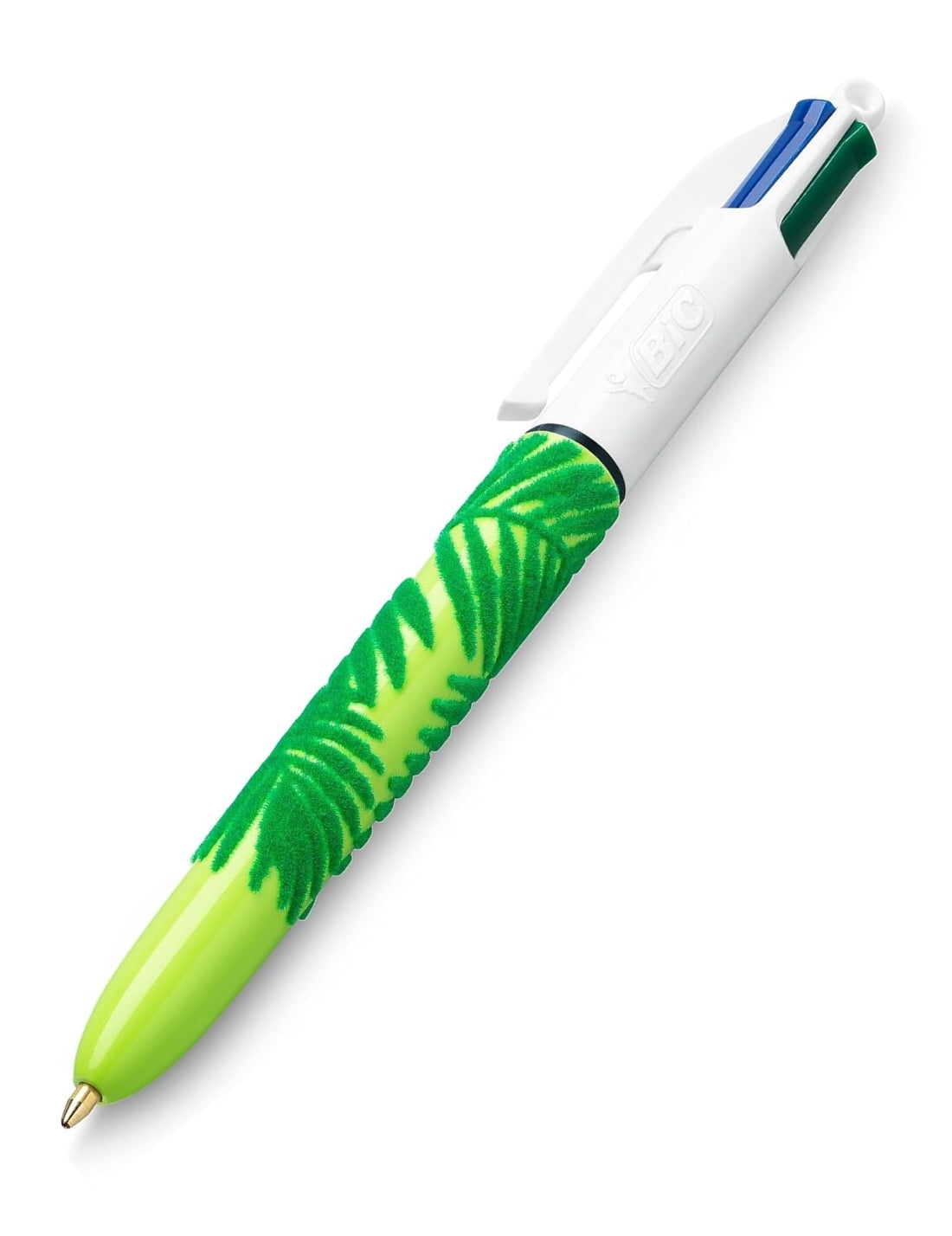 Penna A Sfera Bic 4 Colori Motivo Giungla Punta Media 1,0mm