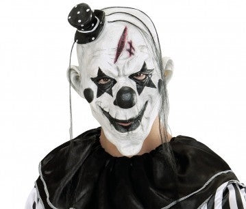 Killer Clown Con Capelli E Mini Cappello Maschere Halloween