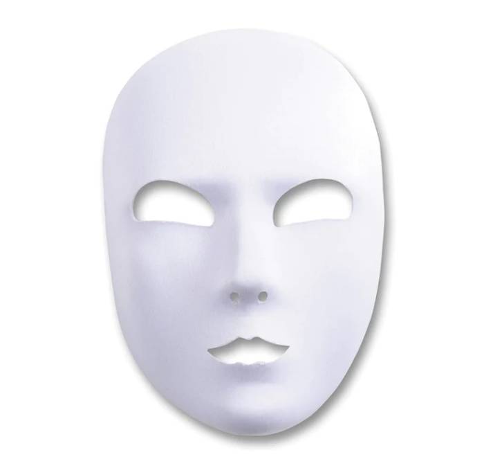 Maschera Bianca In Tessuto