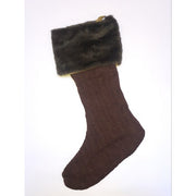 Calza Befana Epifania Marrone In Lana