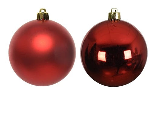 Pallina Albero Di Natale In Vetro Rosso 2,5cm