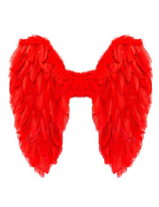 Accessorio Di Halloween Ali Piumate Rosse 50cm