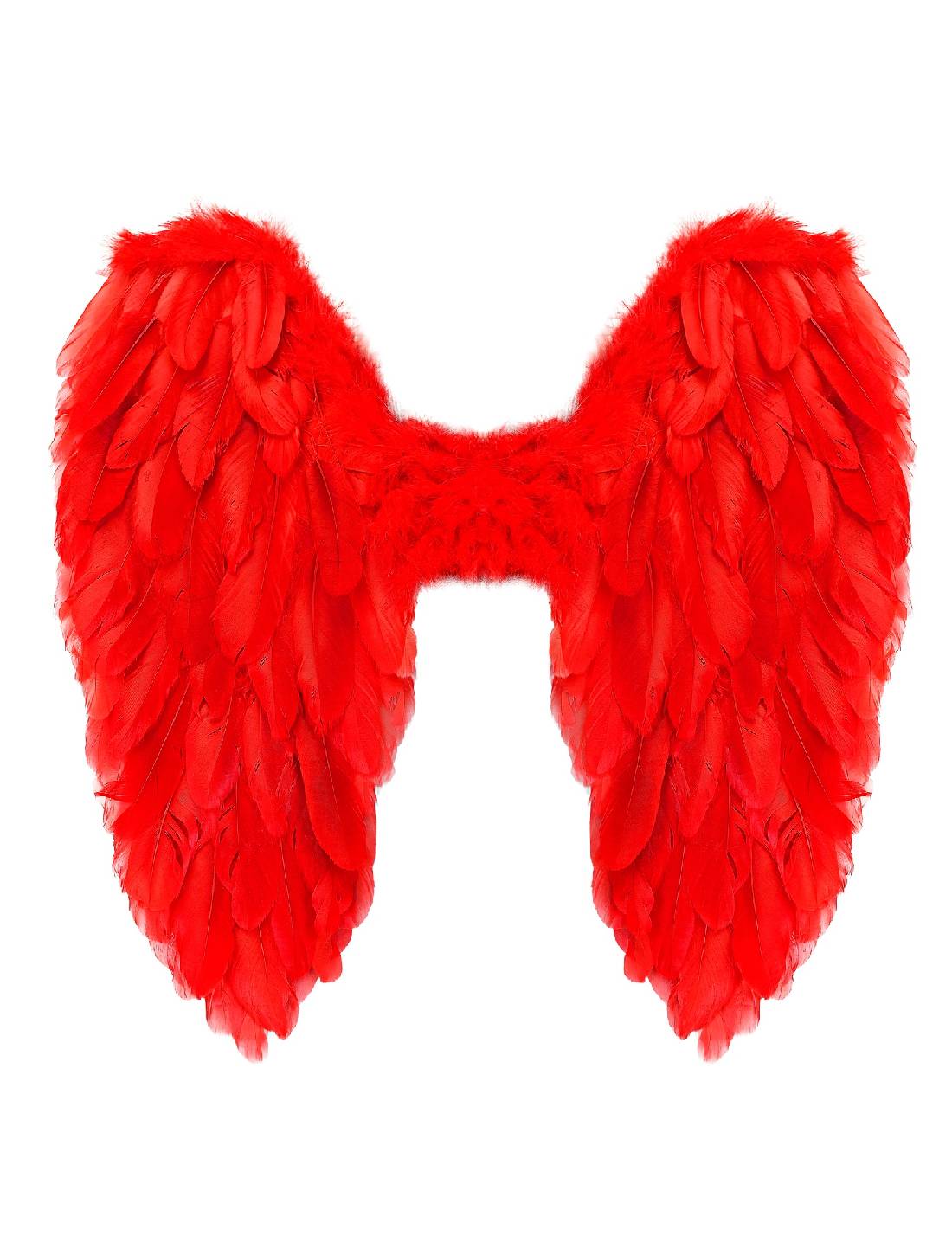 Accessorio Di Halloween Ali Piumate Rosse 50cm