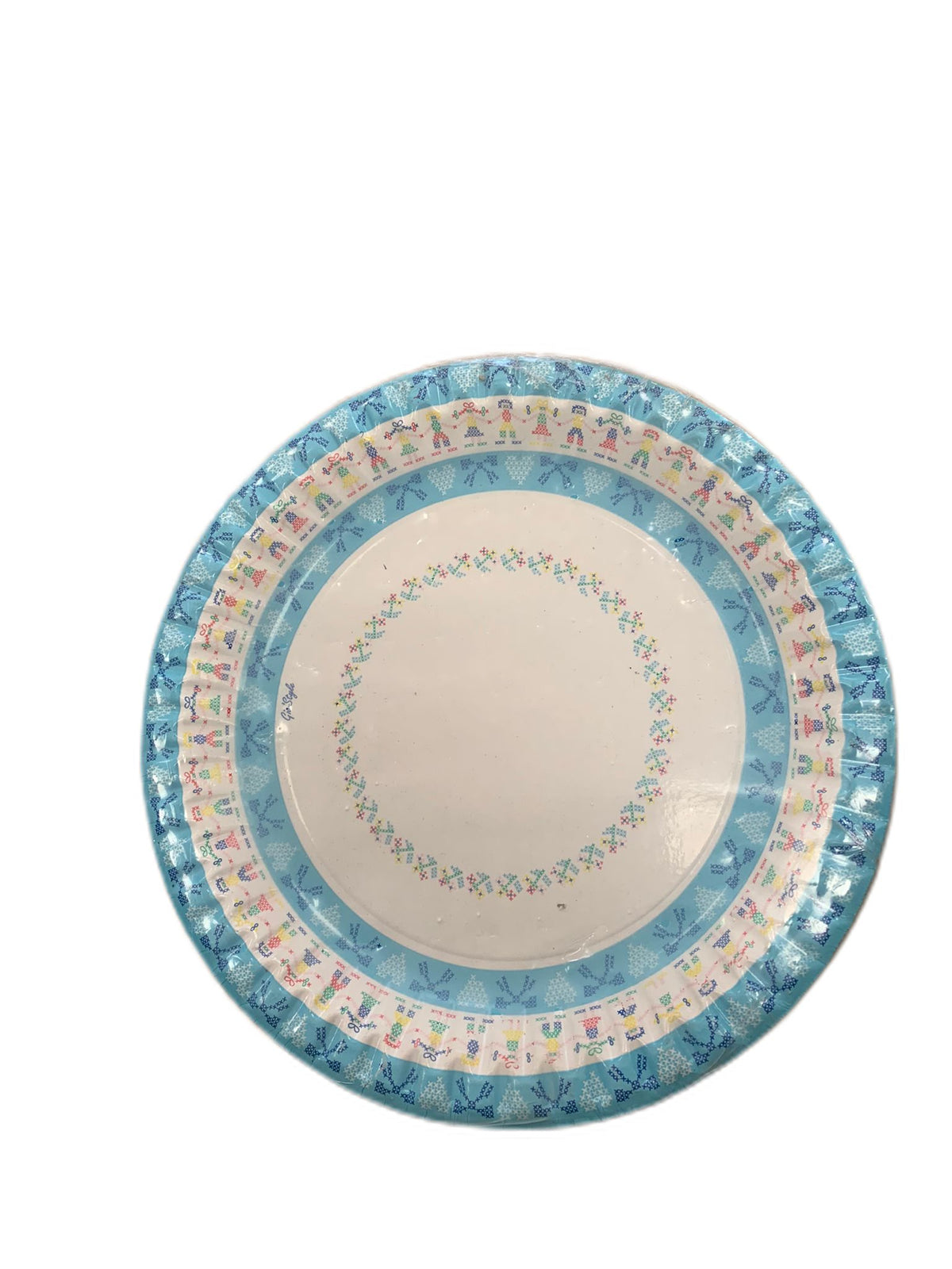 Piatti Di Carta Fantasia Azzurra diam.23cm 10pz.