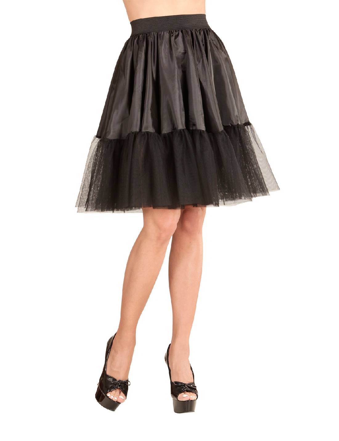 Sottogonna In Raso E Tulle Halloween/Carnevale Adulti