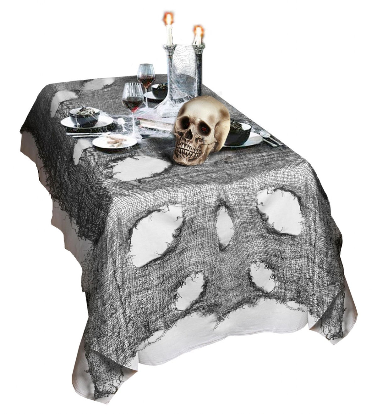 Tessuto Decorativo Halloween Horror Nero 60x300