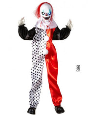 Bambola Horror Pagliaccio Assassino Con Occhi Illuminati 90 cm Ornamenti Halloween