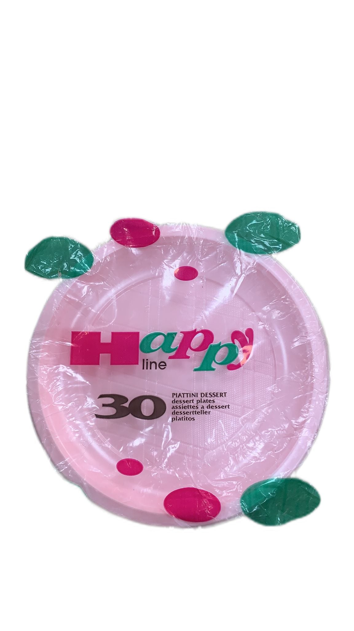 Piatti Di Plastica Piani da Frutta - Rosa Set 30 Pz.