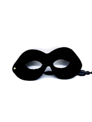 Maschera Con Asta Nera Effetto Camoscio Per Occhi Maschere Carnevale