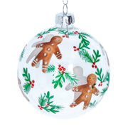Pallina Di Natale In Vetro Con Decorazioni Uomo Pan Di Zenzero