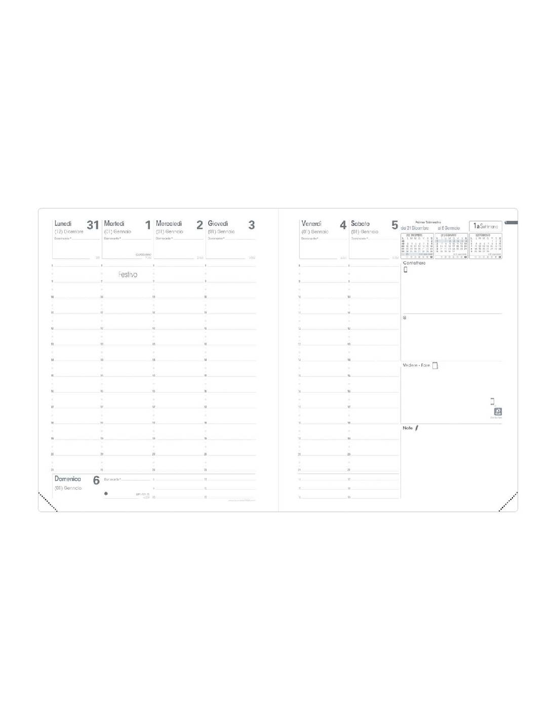 Agenda Settimanale 13 Mesi 2026 Quo Vadis Presidente Club Nera