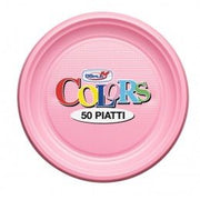 Piatti Di Plastica Piani da Frutta - Rosa Set 50 Pz.