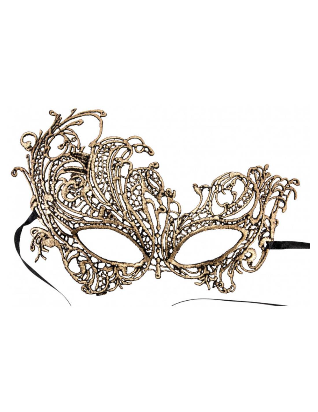 Maschera Di Carnevale In Macramè Oro