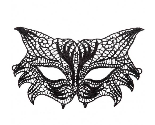 Maschera Halloween E Carnevale Gatto Macramè In Tessuto