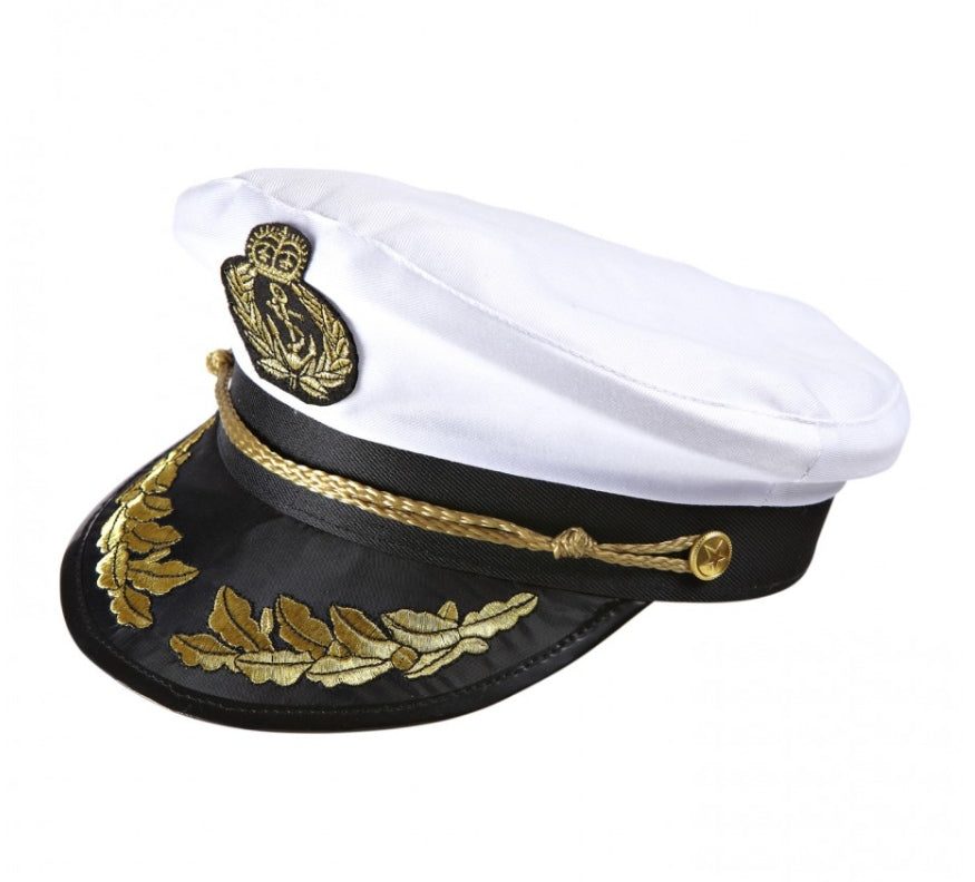 Cappello Bianco Capitano Nave Crociera Halloween E Carnevale